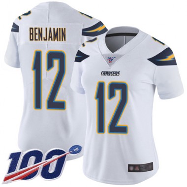 Los Angeles Chargers NFL Football Travis Benjamin White Jersey Women Limited #12 Road 100th Season Vapor Untouchable->youth nfl jersey->Youth Jersey